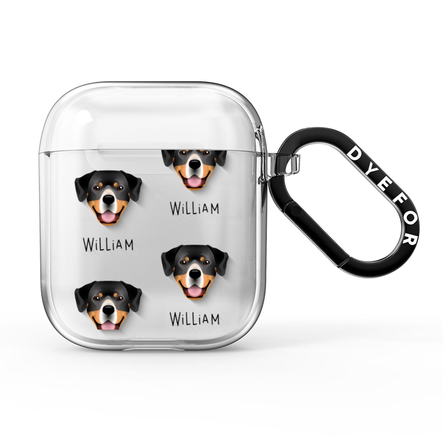 Entlebucher Mountain Dog Icon with Name AirPods Clear Case