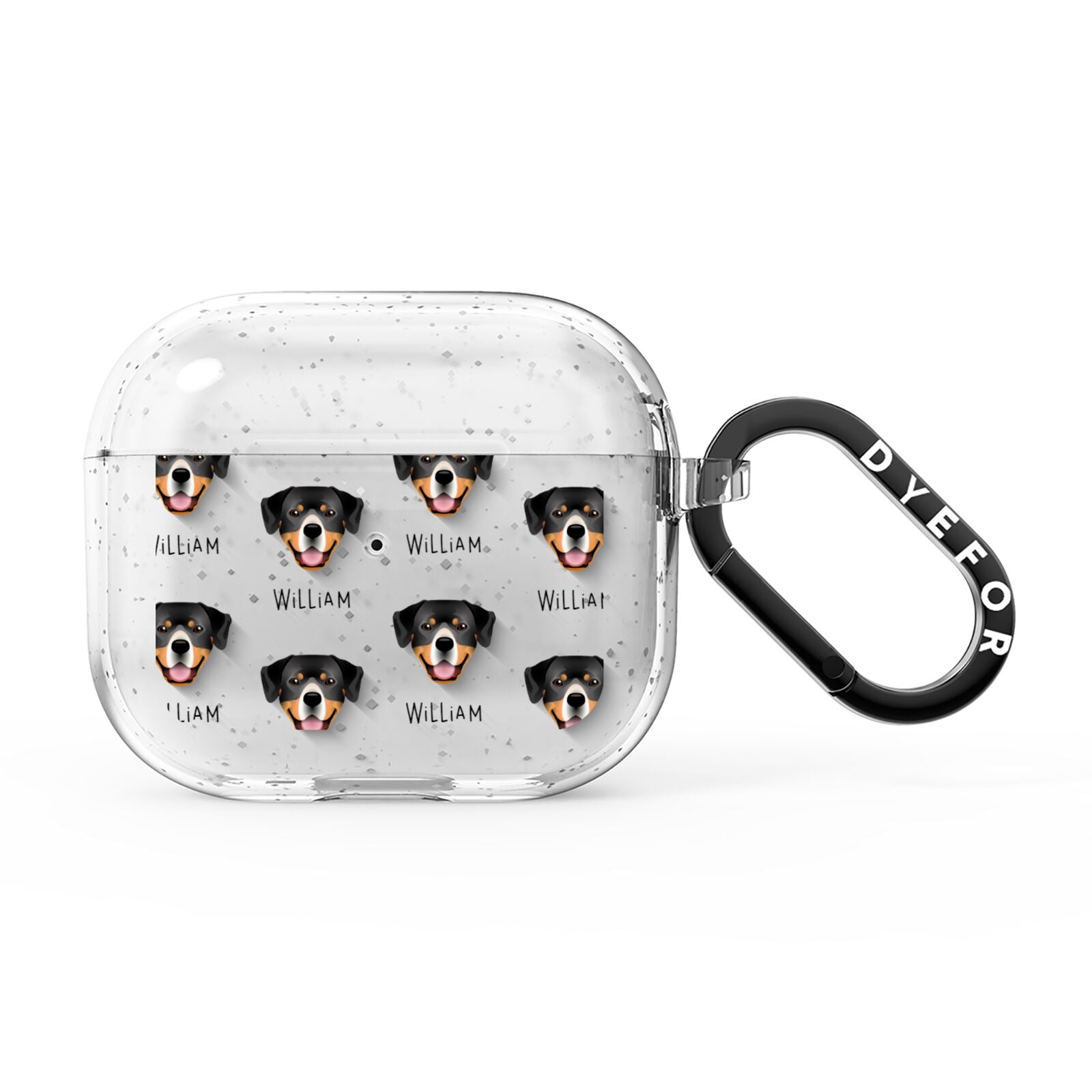 Entlebucher Mountain Dog Icon with Name AirPods Glitter Case 3rd Gen