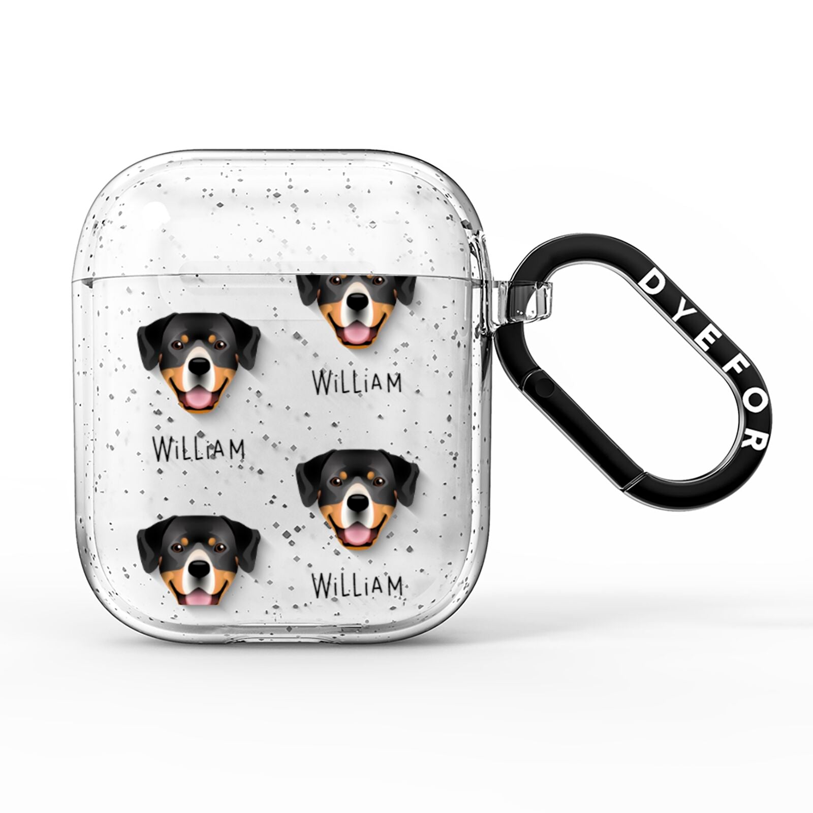 Entlebucher Mountain Dog Icon with Name AirPods Glitter Case