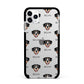 Entlebucher Mountain Dog Icon with Name Apple iPhone 11 Pro Max in Silver with Black Impact Case