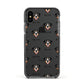 Entlebucher Mountain Dog Icon with Name Apple iPhone Xs Impact Case Black Edge on Black Phone