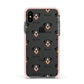 Entlebucher Mountain Dog Icon with Name Apple iPhone Xs Impact Case Pink Edge on Black Phone