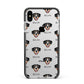 Entlebucher Mountain Dog Icon with Name Apple iPhone Xs Max Impact Case Black Edge on Silver Phone