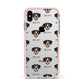 Entlebucher Mountain Dog Icon with Name Apple iPhone Xs Max Impact Case Pink Edge on Silver Phone