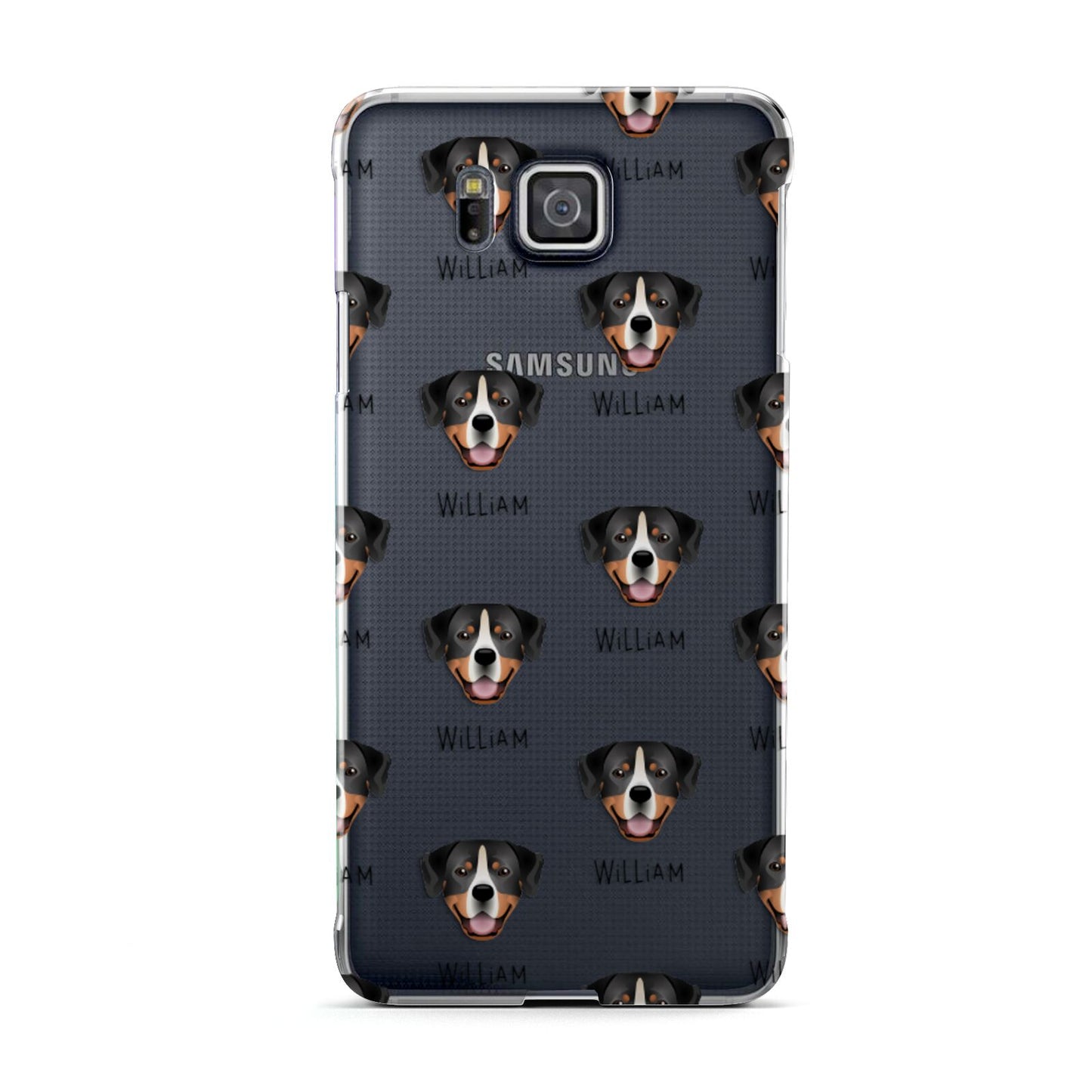 Entlebucher Mountain Dog Icon with Name Samsung Galaxy Alpha Case
