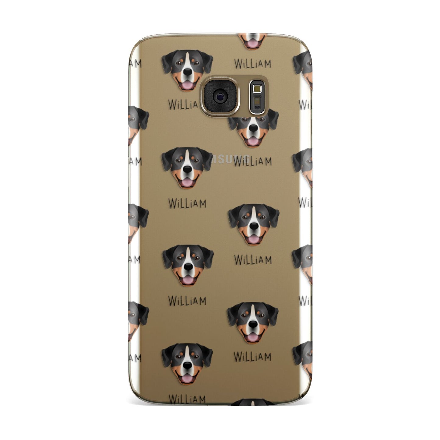 Entlebucher Mountain Dog Icon with Name Samsung Galaxy Case