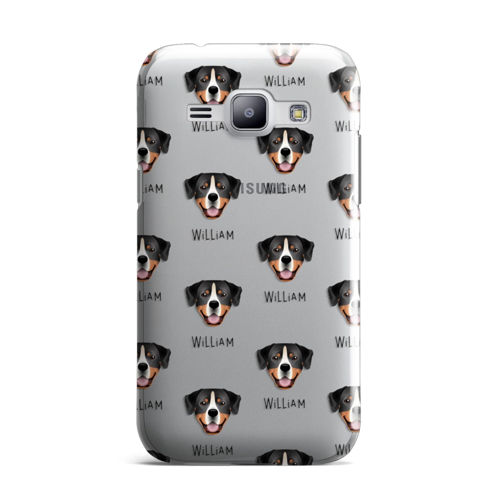 Entlebucher Mountain Dog Icon with Name Samsung Galaxy J1 2015 Case
