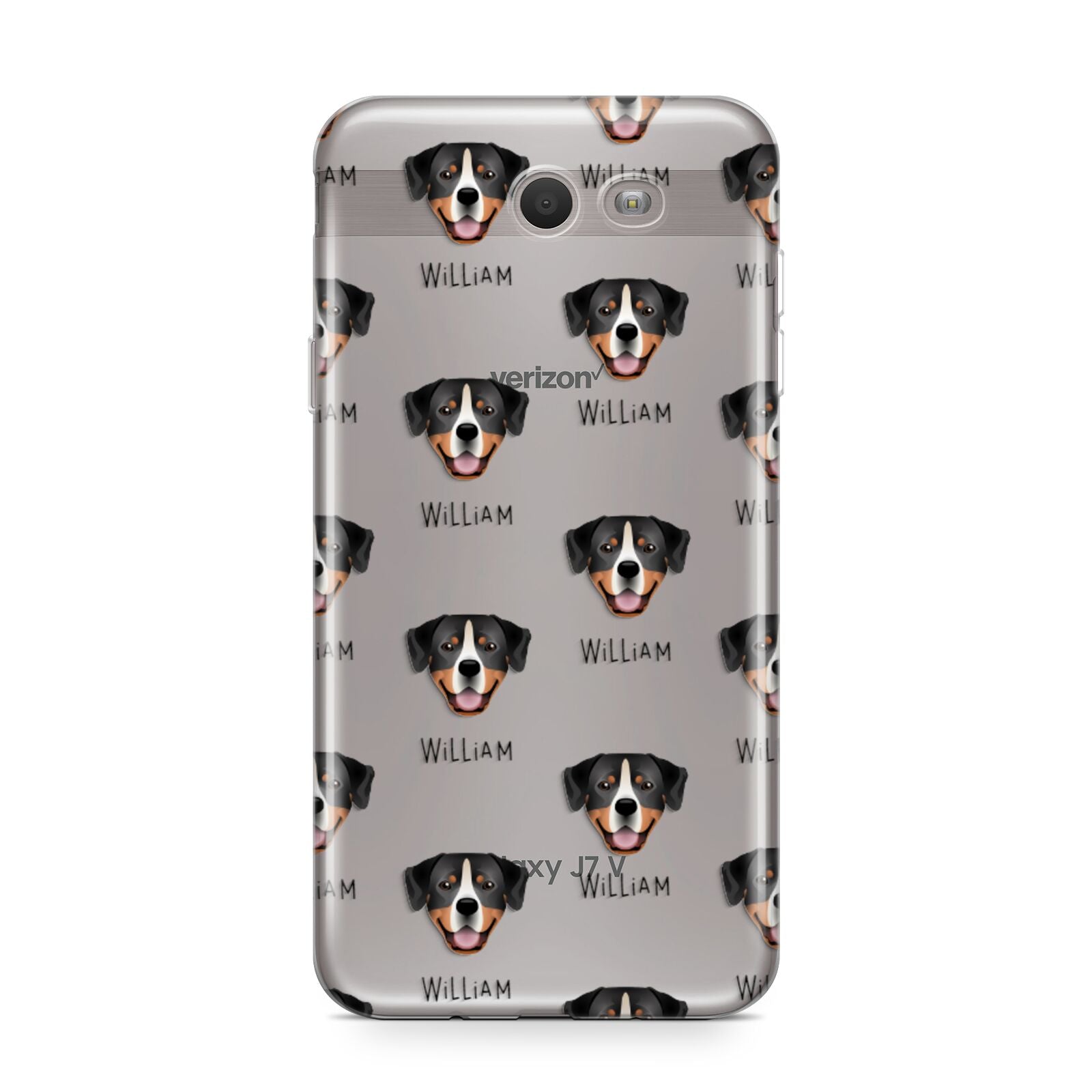 Entlebucher Mountain Dog Icon with Name Samsung Galaxy J7 2017 Case