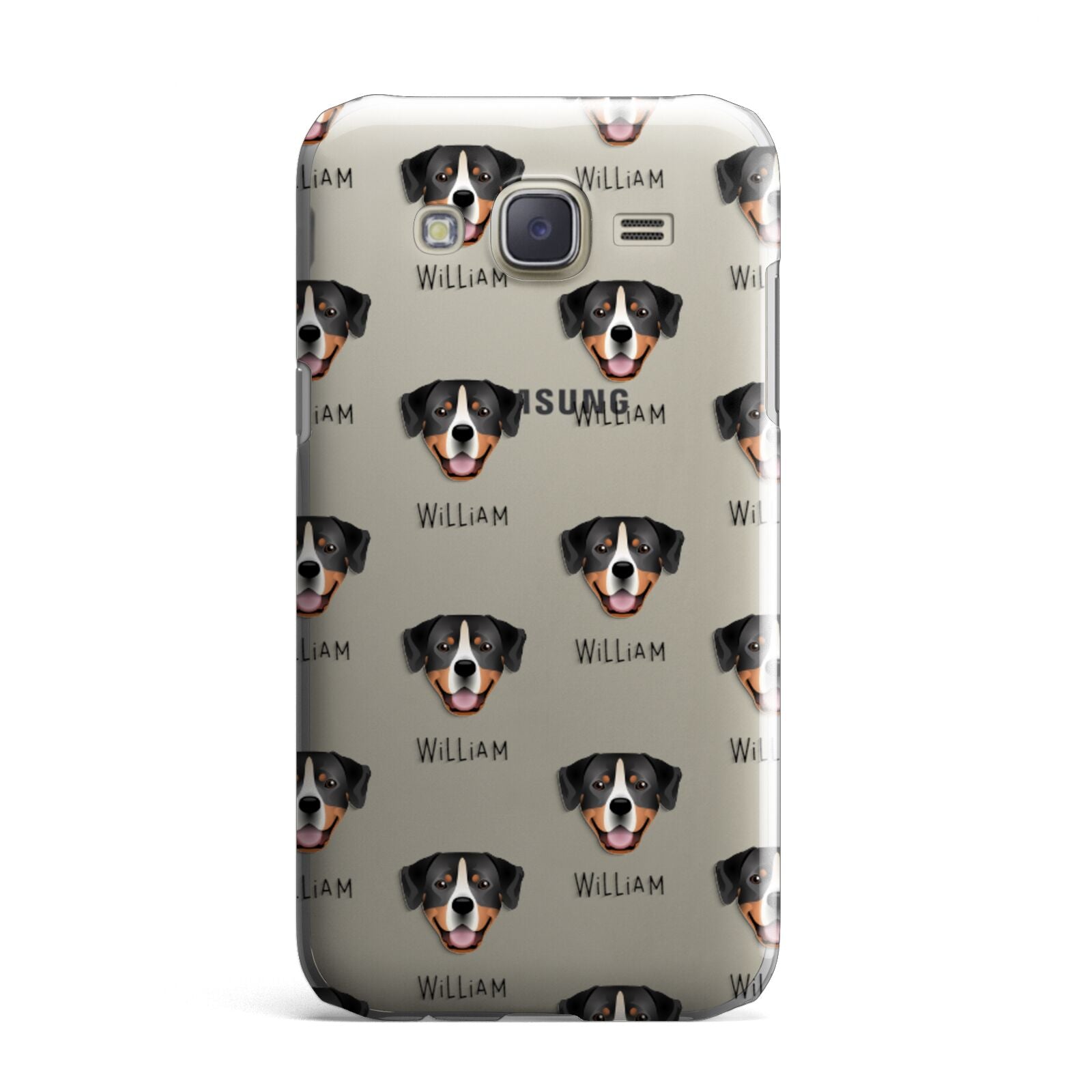Entlebucher Mountain Dog Icon with Name Samsung Galaxy J7 Case
