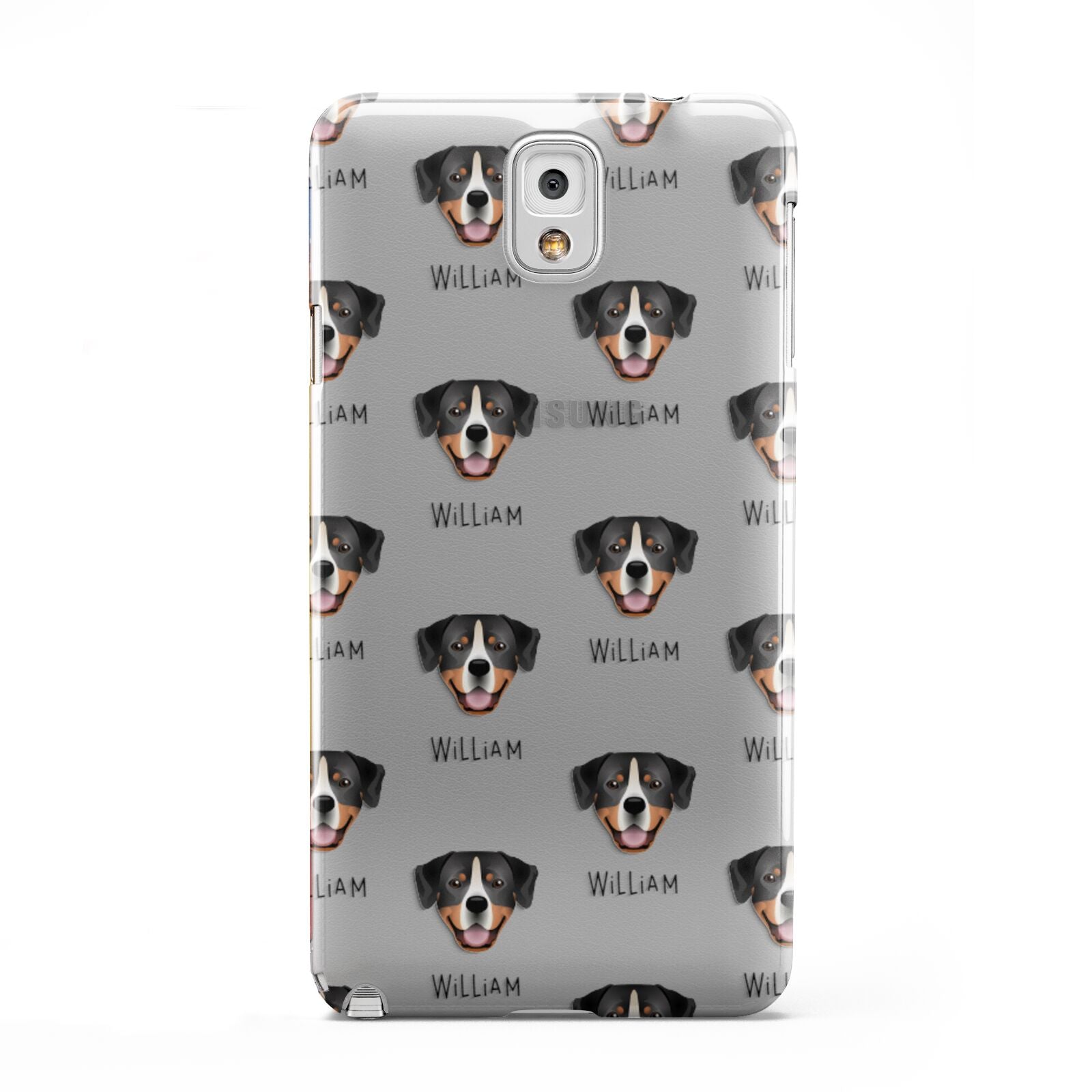 Entlebucher Mountain Dog Icon with Name Samsung Galaxy Note 3 Case