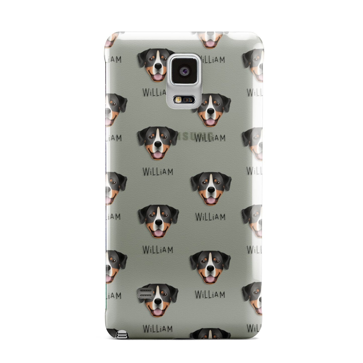 Entlebucher Mountain Dog Icon with Name Samsung Galaxy Note 4 Case
