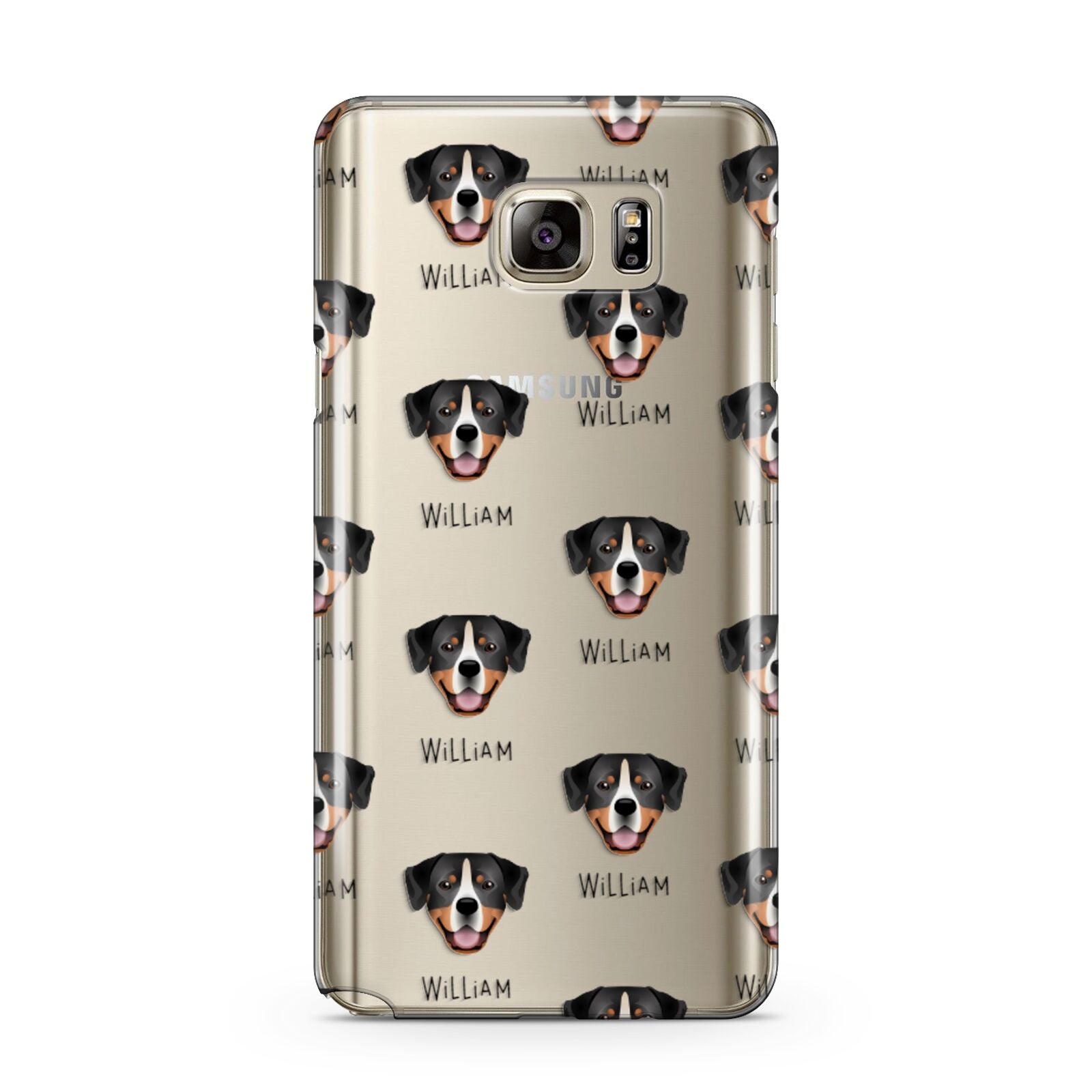 Entlebucher Mountain Dog Icon with Name Samsung Galaxy Note 5 Case