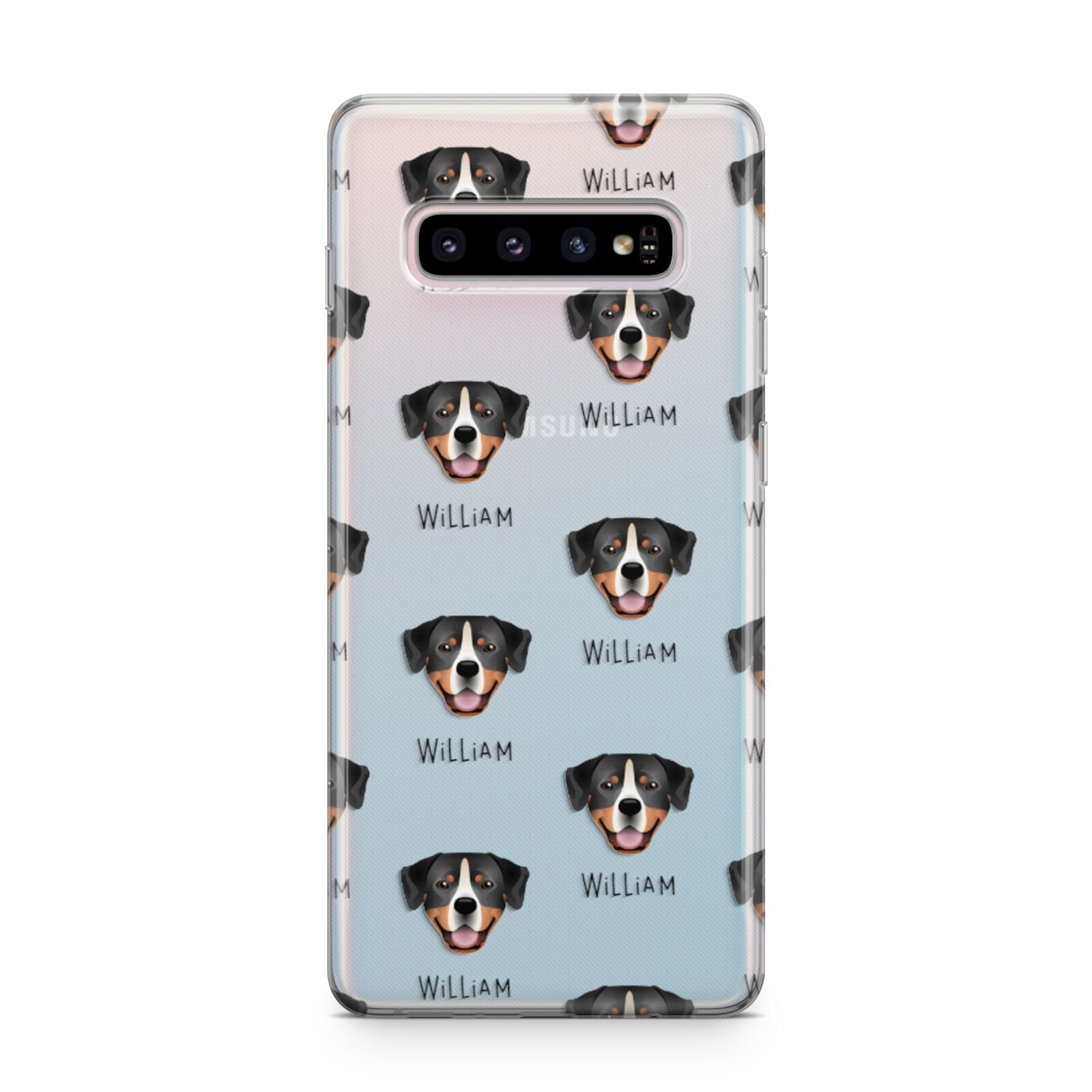 Entlebucher Mountain Dog Icon with Name Samsung Galaxy S10 Plus Case