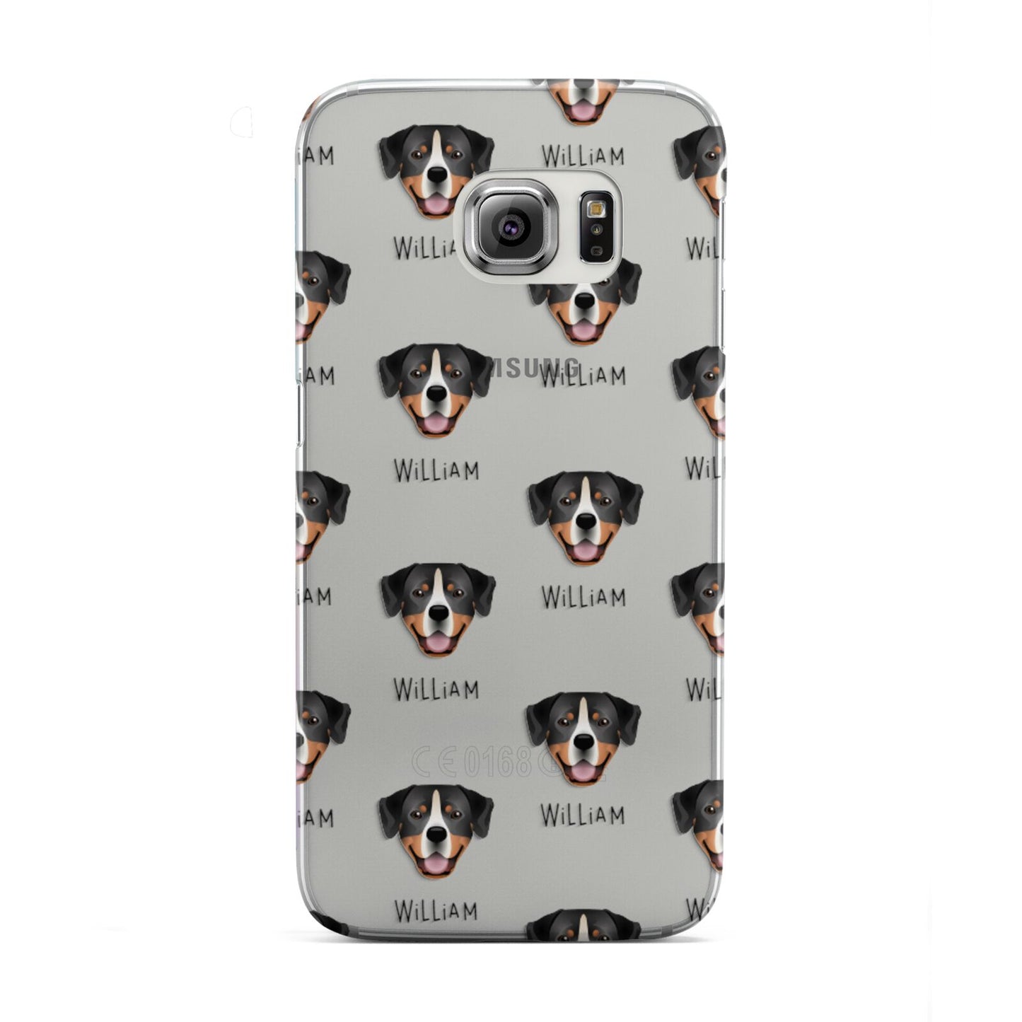 Entlebucher Mountain Dog Icon with Name Samsung Galaxy S6 Edge Case