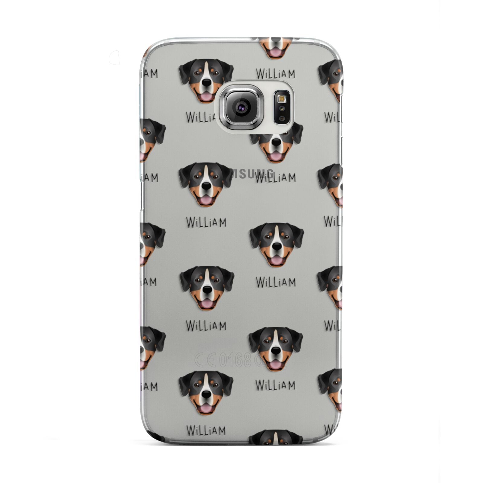 Entlebucher Mountain Dog Icon with Name Samsung Galaxy S6 Edge Case
