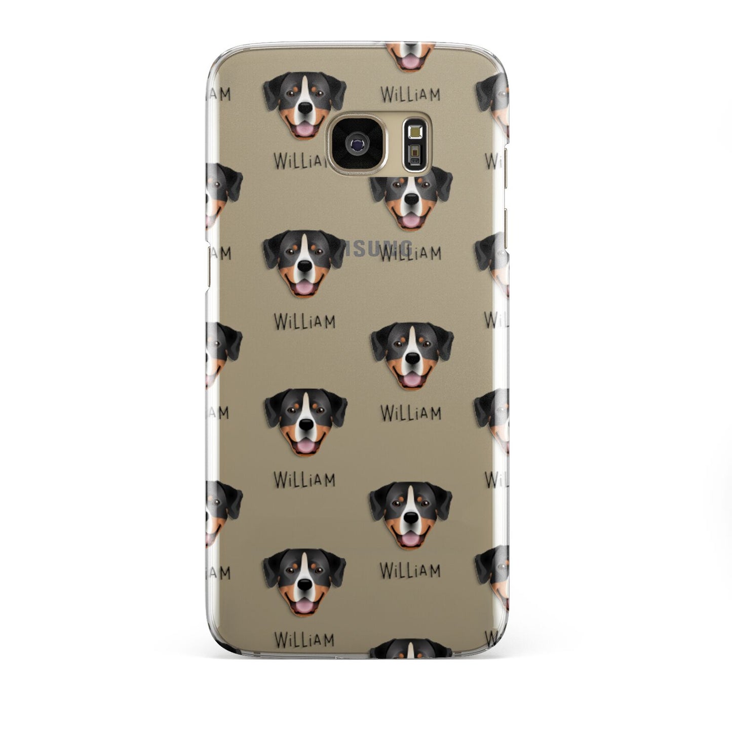 Entlebucher Mountain Dog Icon with Name Samsung Galaxy S7 Edge Case