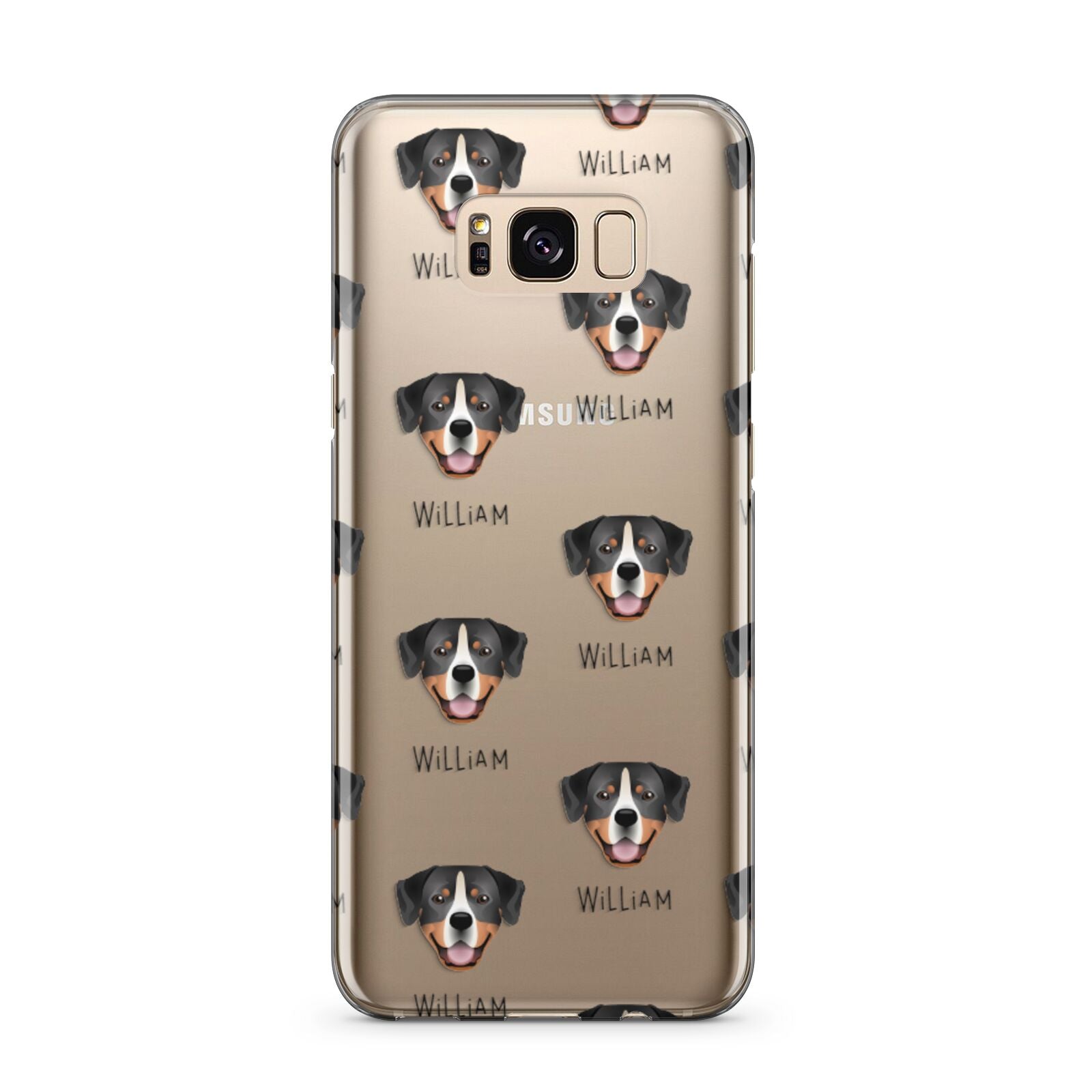 Entlebucher Mountain Dog Icon with Name Samsung Galaxy S8 Plus Case