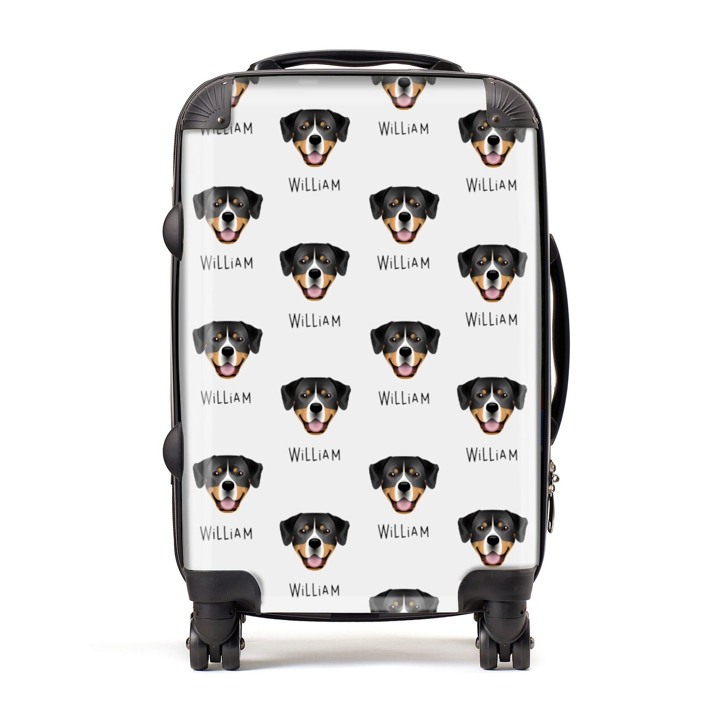 Entlebucher Mountain Dog Icon with Name Suitcase