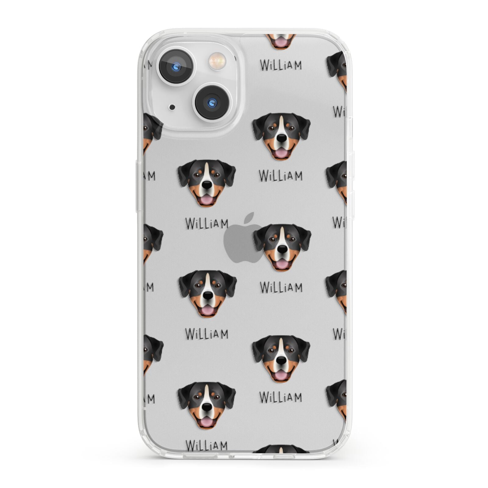 Entlebucher Mountain Dog Icon with Name iPhone 13 Clear Bumper Case