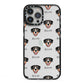 Entlebucher Mountain Dog Icon with Name iPhone 13 Pro Max Black Impact Case on Silver phone