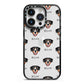 Entlebucher Mountain Dog Icon with Name iPhone 14 Pro Black Impact Case on Silver phone