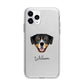 Entlebucher Mountain Dog Personalised Apple iPhone 11 Pro in Silver with Bumper Case