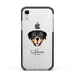 Entlebucher Mountain Dog Personalised Apple iPhone XR Impact Case Black Edge on Silver Phone