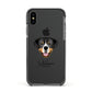Entlebucher Mountain Dog Personalised Apple iPhone Xs Impact Case Black Edge on Black Phone