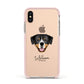 Entlebucher Mountain Dog Personalised Apple iPhone Xs Impact Case Pink Edge on Gold Phone