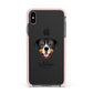 Entlebucher Mountain Dog Personalised Apple iPhone Xs Max Impact Case Pink Edge on Black Phone