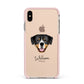 Entlebucher Mountain Dog Personalised Apple iPhone Xs Max Impact Case Pink Edge on Gold Phone