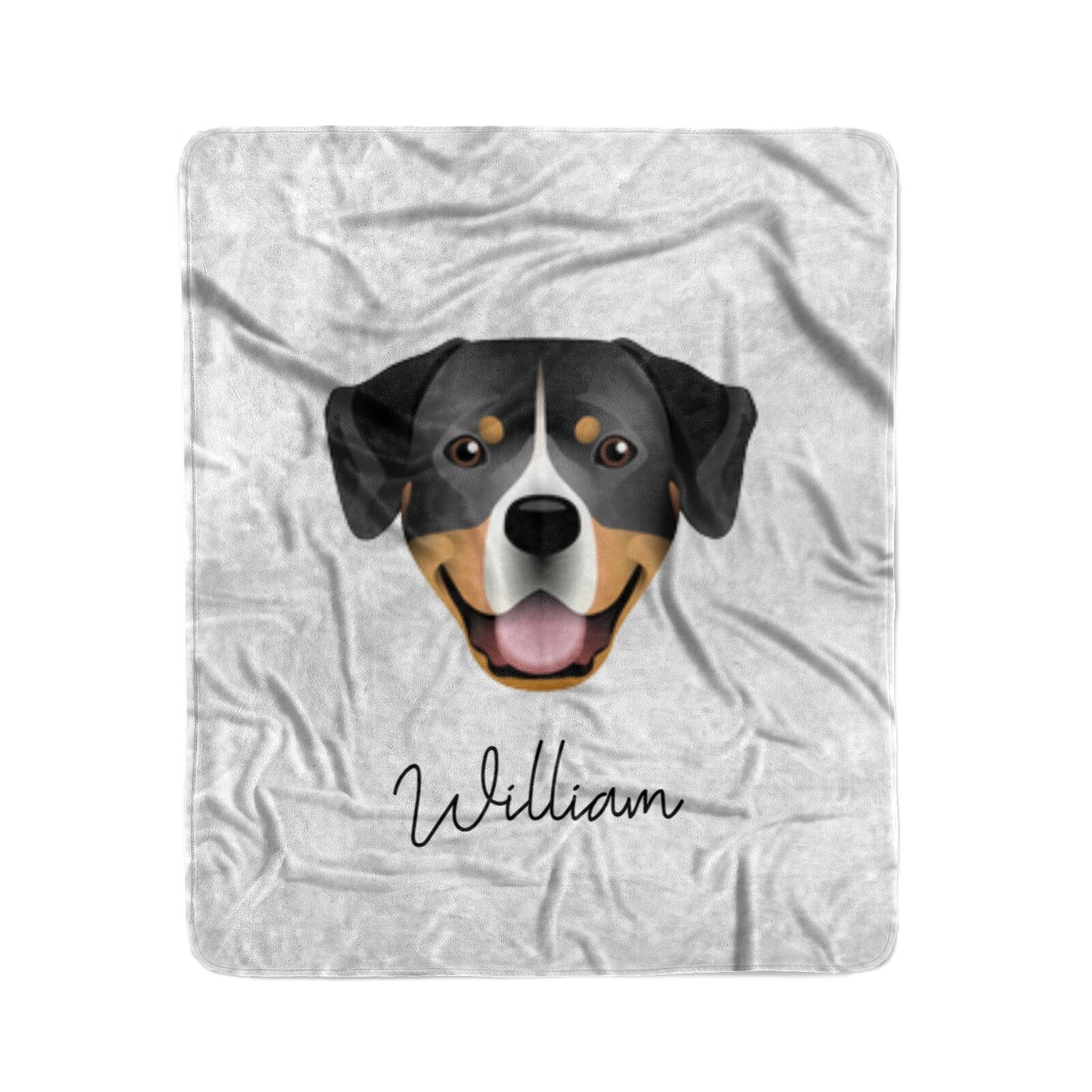 Entlebucher Mountain Dog Personalised Medium Fleece Blanket