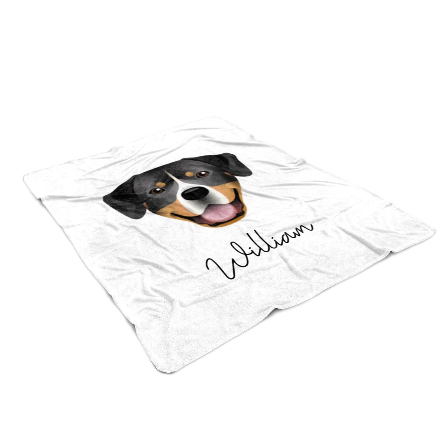 Entlebucher Mountain Dog Personalised Medium Fleece Blankets