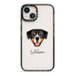 Entlebucher Mountain Dog Personalised iPhone 13 Black Impact Case on Silver phone