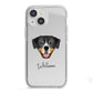 Entlebucher Mountain Dog Personalised iPhone 13 Mini TPU Impact Case with White Edges