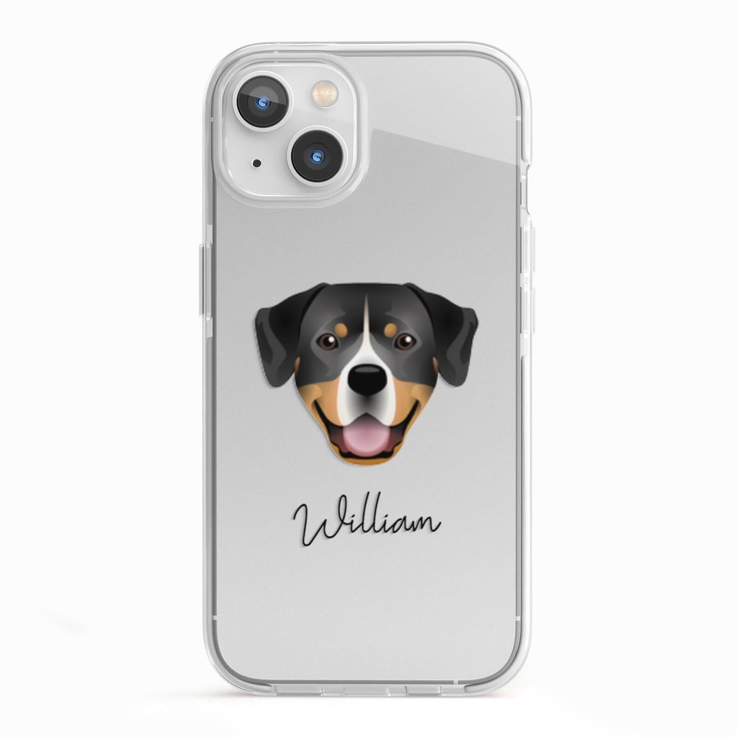Entlebucher Mountain Dog Personalised iPhone 13 TPU Impact Case with White Edges