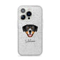 Entlebucher Mountain Dog Personalised iPhone 14 Pro Glitter Tough Case Silver