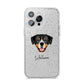 Entlebucher Mountain Dog Personalised iPhone 14 Pro Max Glitter Tough Case Silver