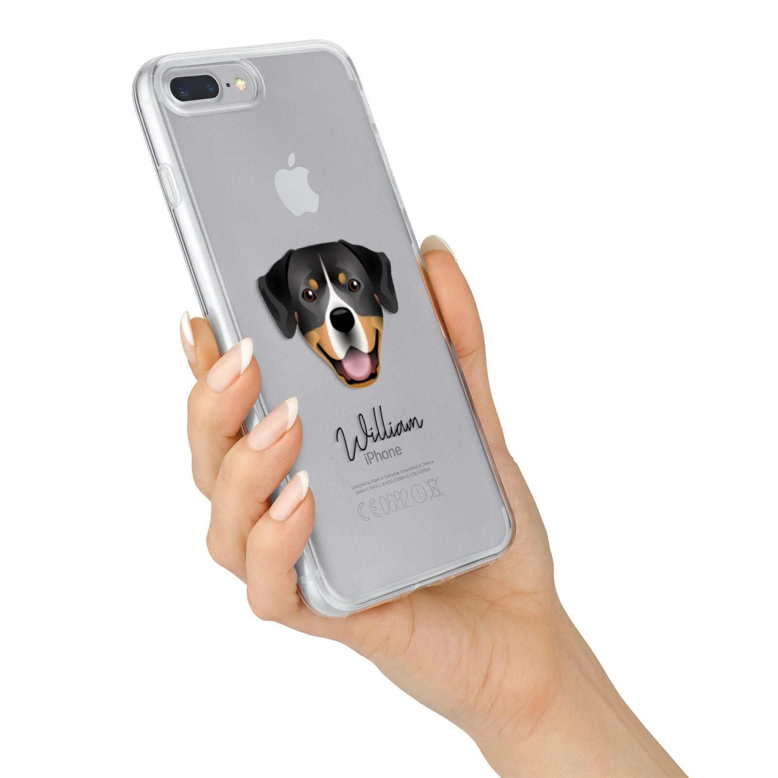 Entlebucher Mountain Dog Personalised iPhone 7 Plus Bumper Case on Silver iPhone Alternative Image