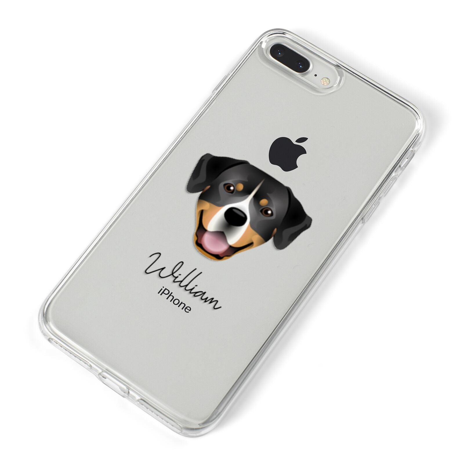 Entlebucher Mountain Dog Personalised iPhone 8 Plus Bumper Case on Silver iPhone Alternative Image