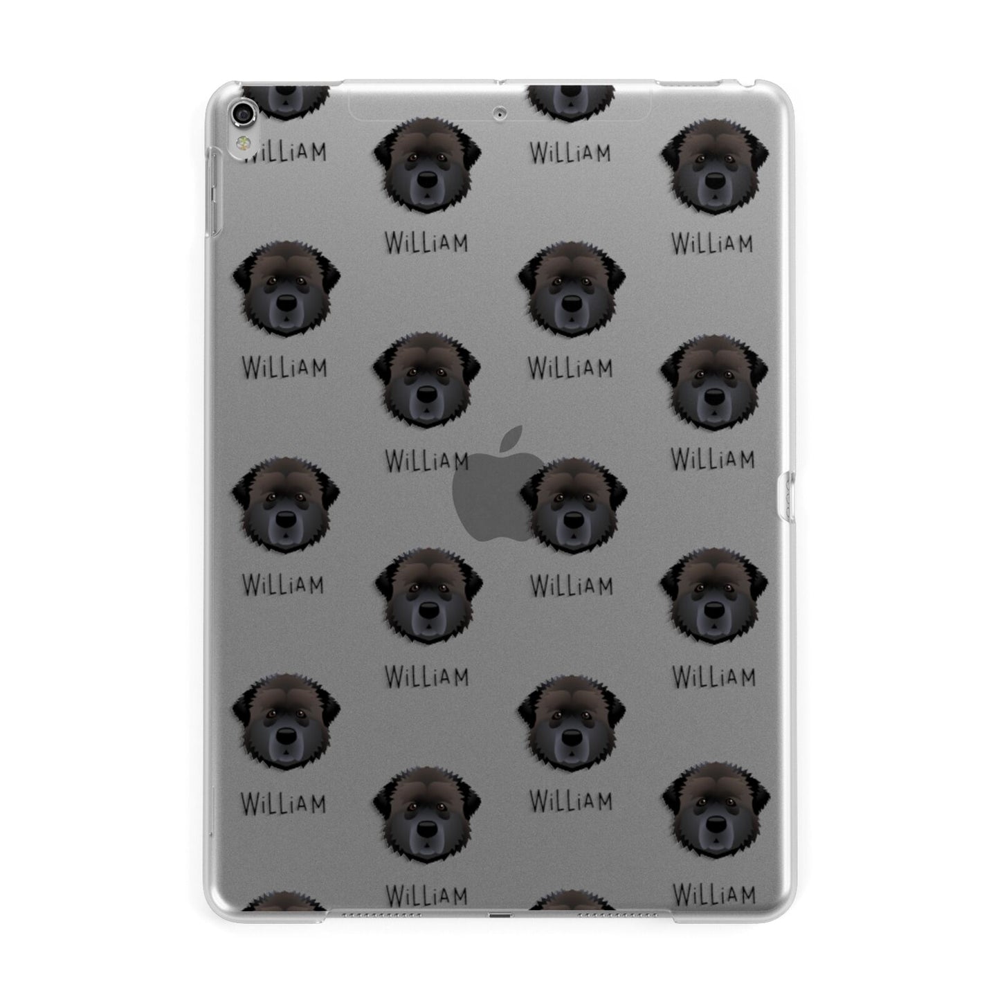 Estrela Mountain Dog Icon with Name Apple iPad Silver Case