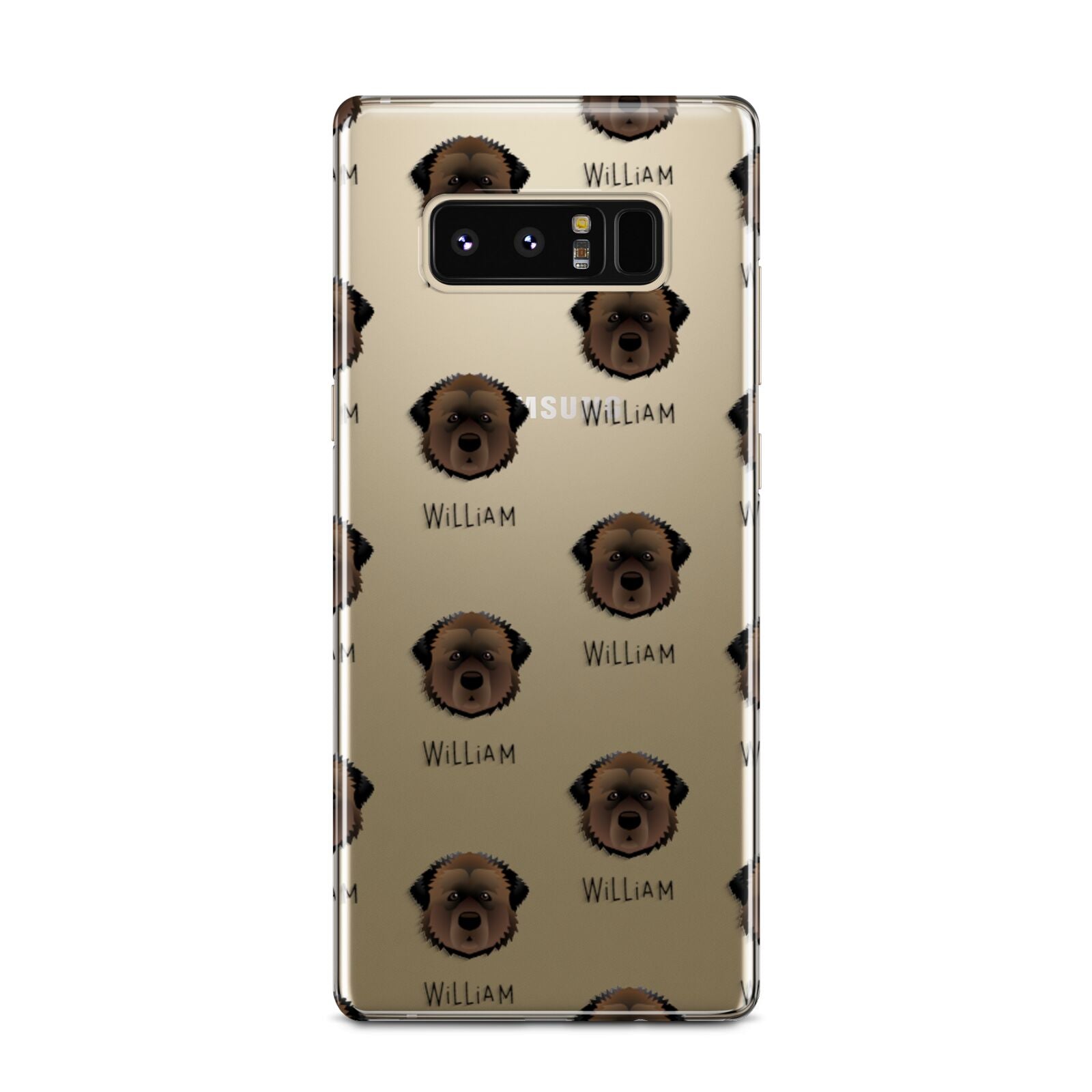 Estrela Mountain Dog Icon with Name Samsung Galaxy Note 8 Case