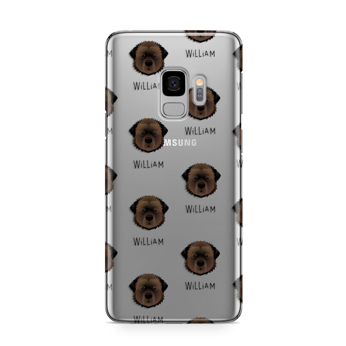 Estrela Mountain Dog Icon with Name Samsung Galaxy S9 Case