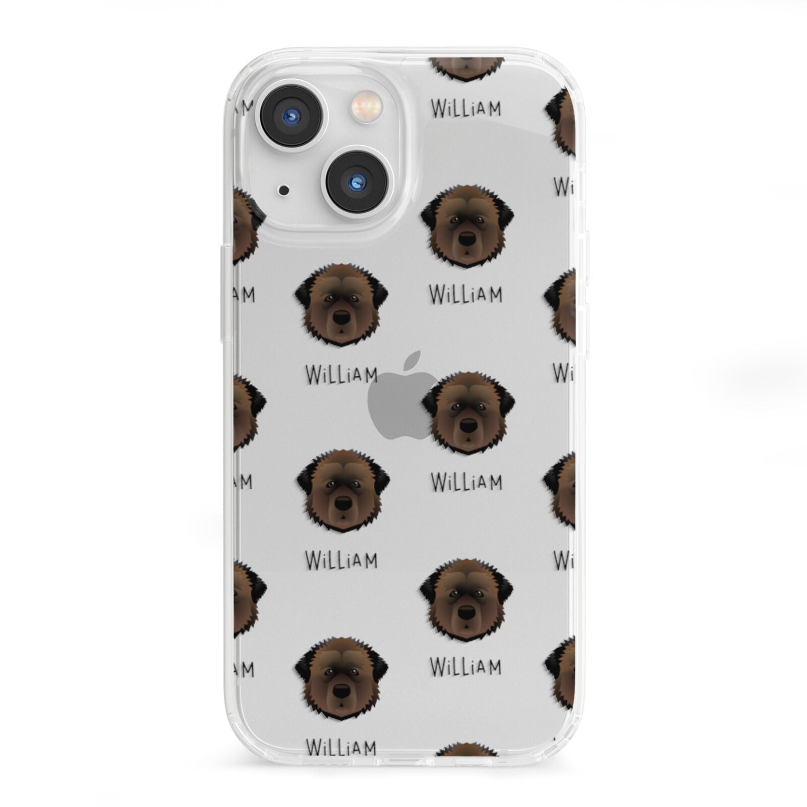 Estrela Mountain Dog Icon with Name iPhone 13 Mini Clear Bumper Case
