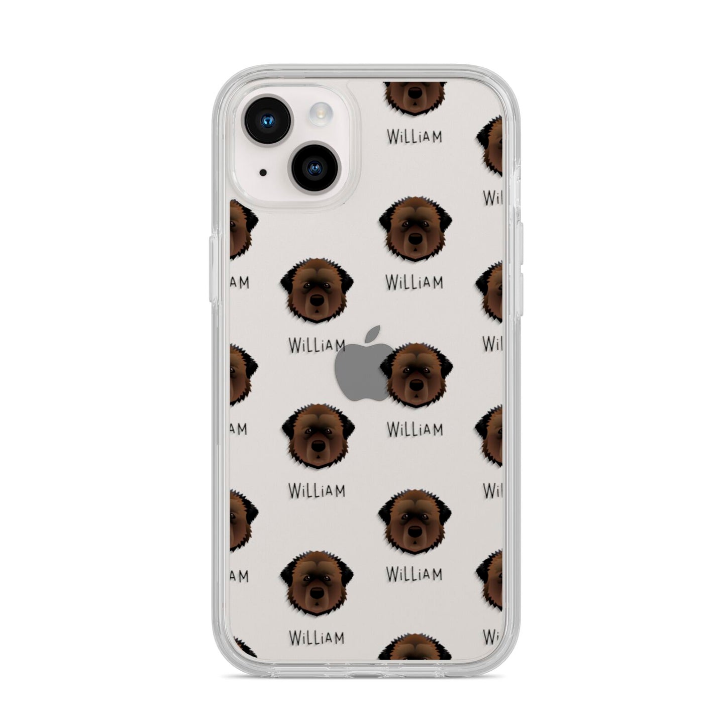 Estrela Mountain Dog Icon with Name iPhone 14 Plus Clear Tough Case Starlight