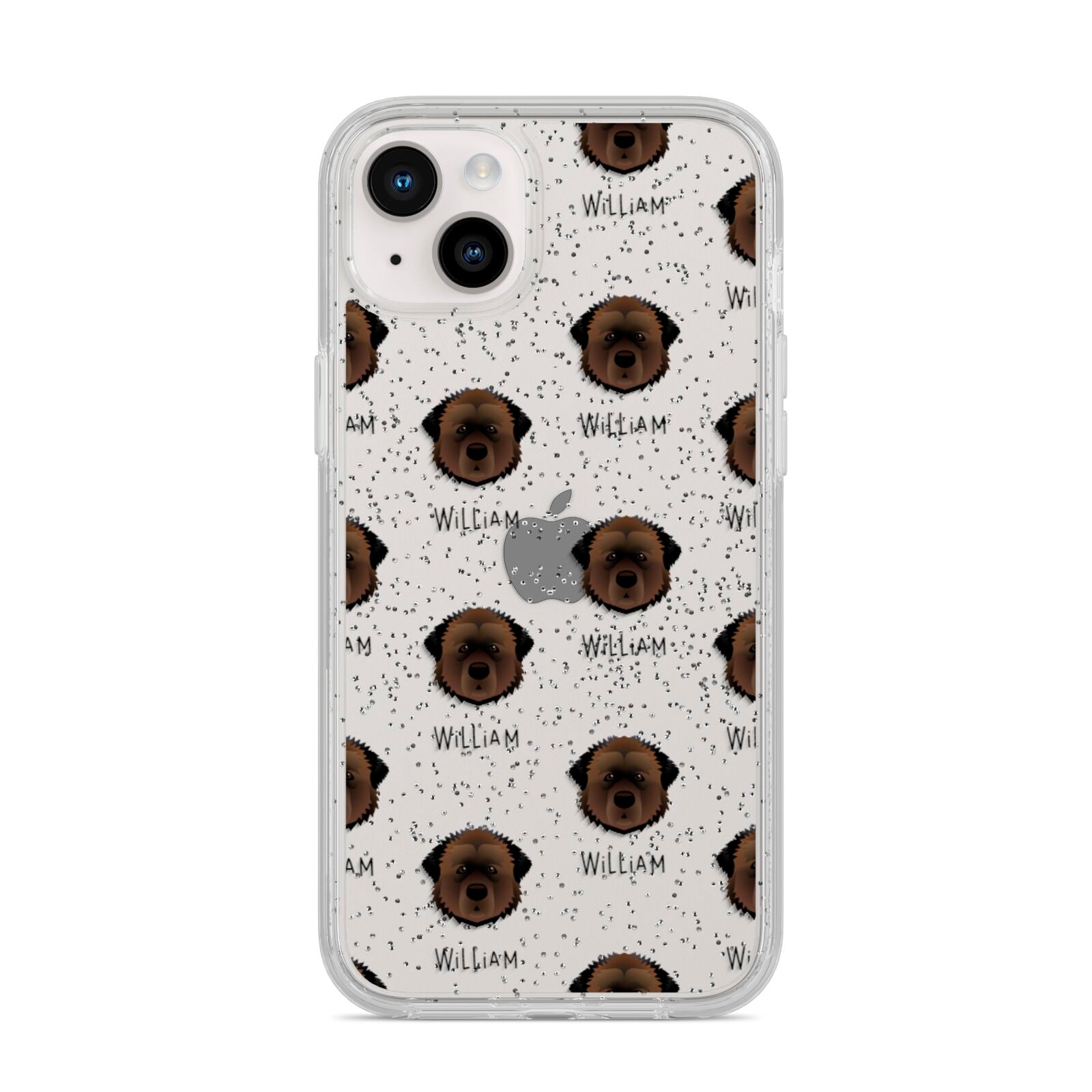 Estrela Mountain Dog Icon with Name iPhone 14 Plus Glitter Tough Case Starlight