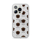 Estrela Mountain Dog Icon with Name iPhone 14 Pro Glitter Tough Case Silver