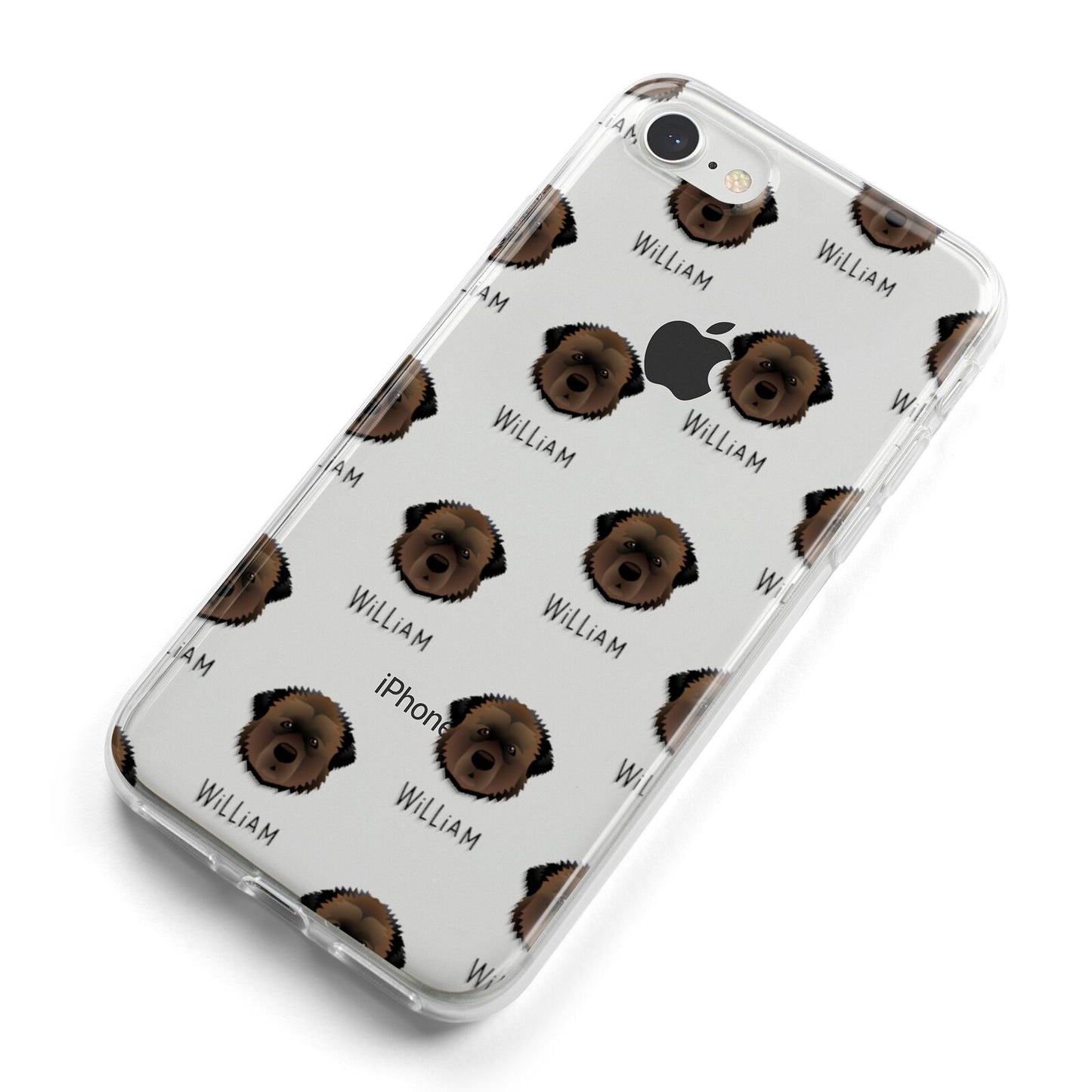 Estrela Mountain Dog Icon with Name iPhone 8 Bumper Case on Silver iPhone Alternative Image