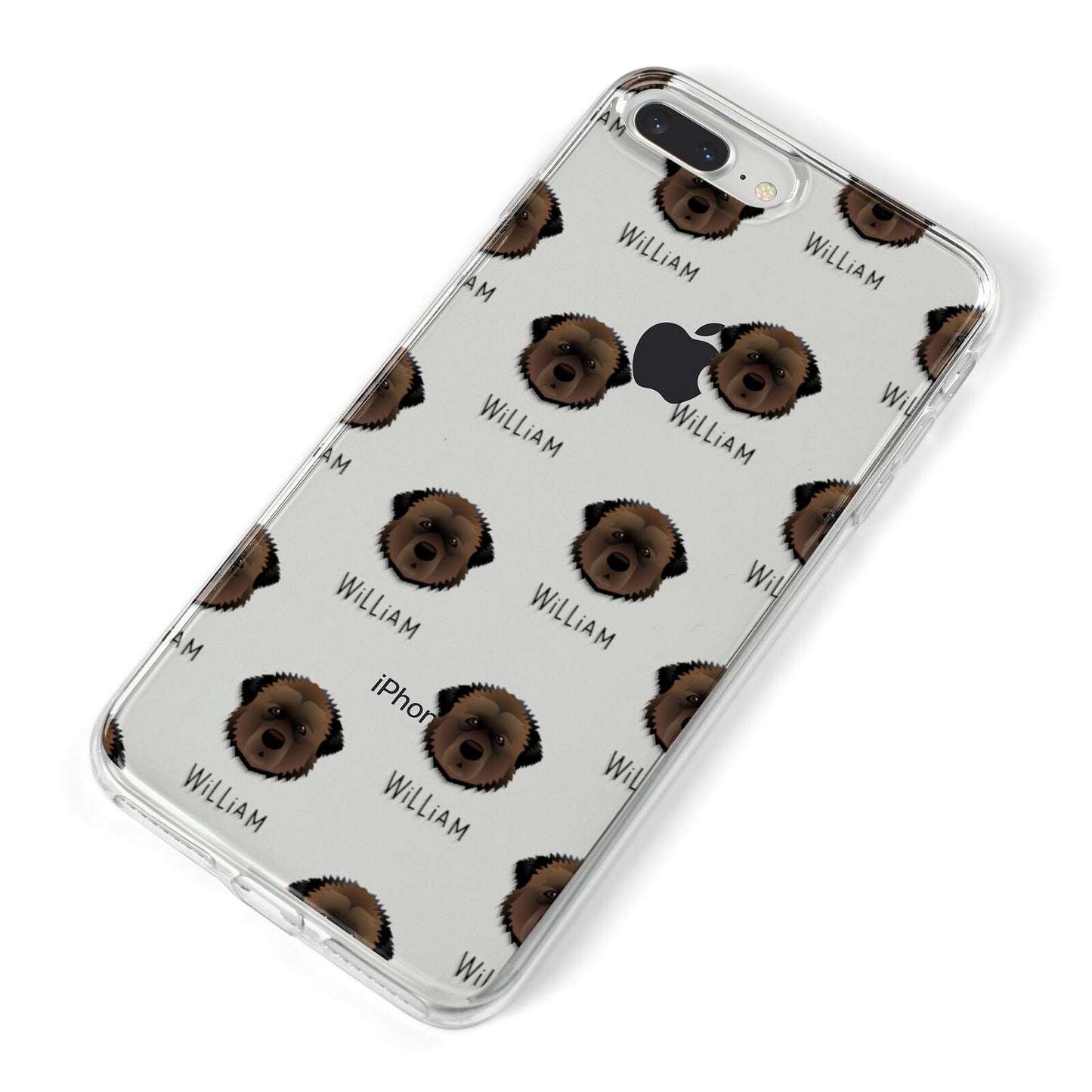 Estrela Mountain Dog Icon with Name iPhone 8 Plus Bumper Case on Silver iPhone Alternative Image