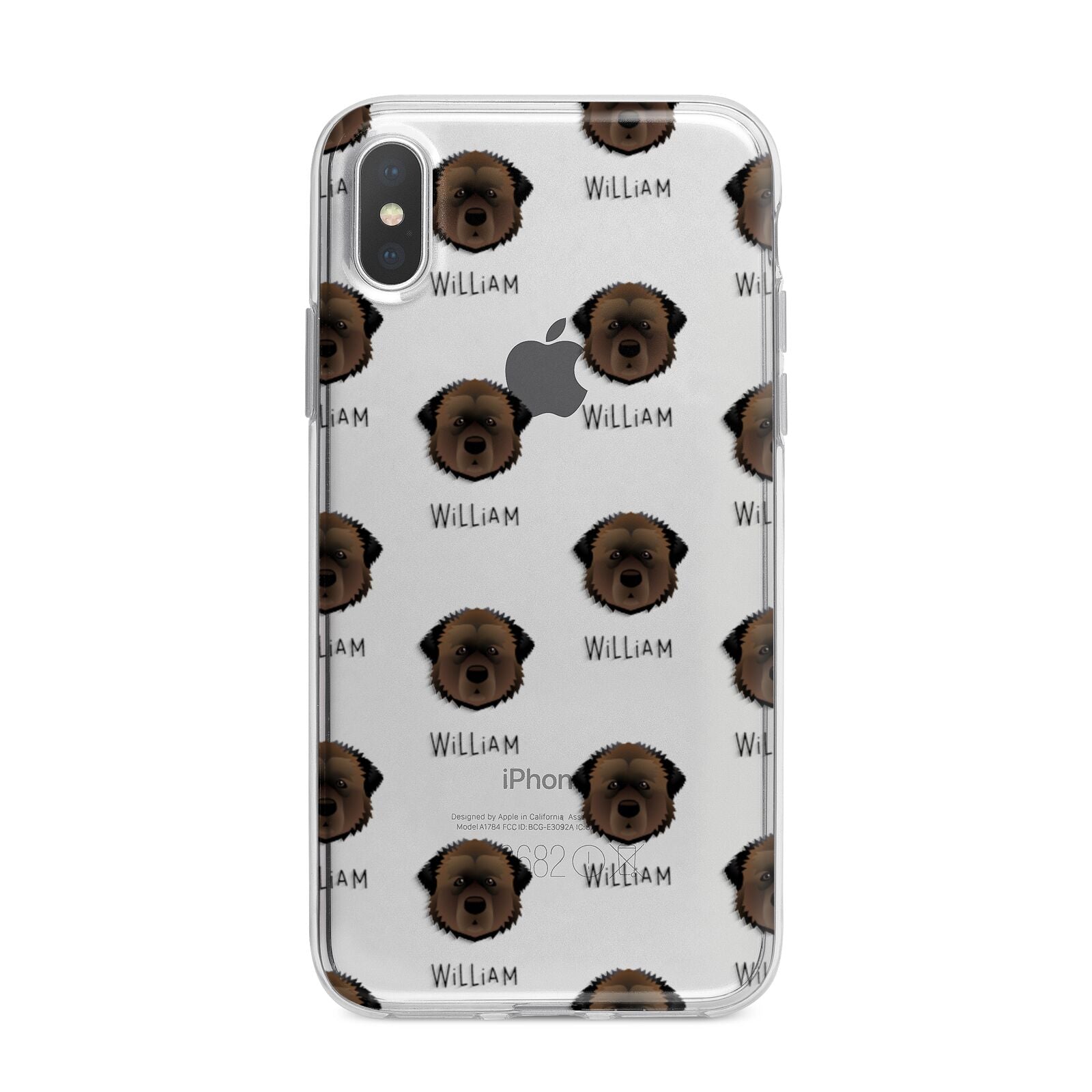 Estrela Mountain Dog Icon with Name iPhone X Bumper Case on Silver iPhone Alternative Image 1